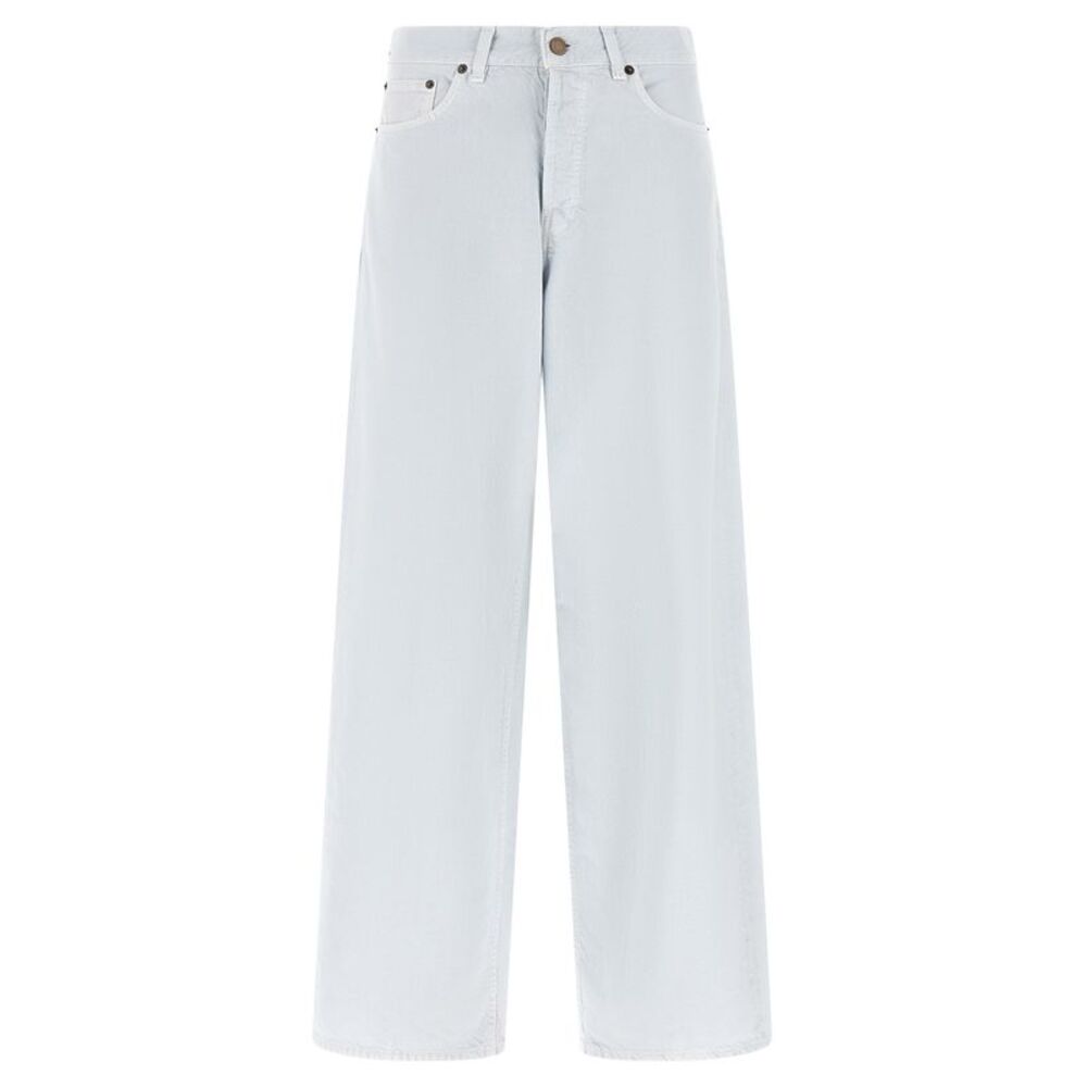 Haikure White Cotton Relaxed Fit Women's Jeans